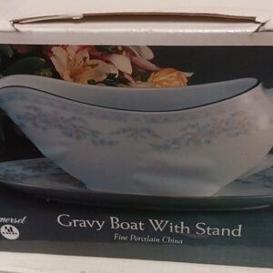 Vintage gravy boat with stand